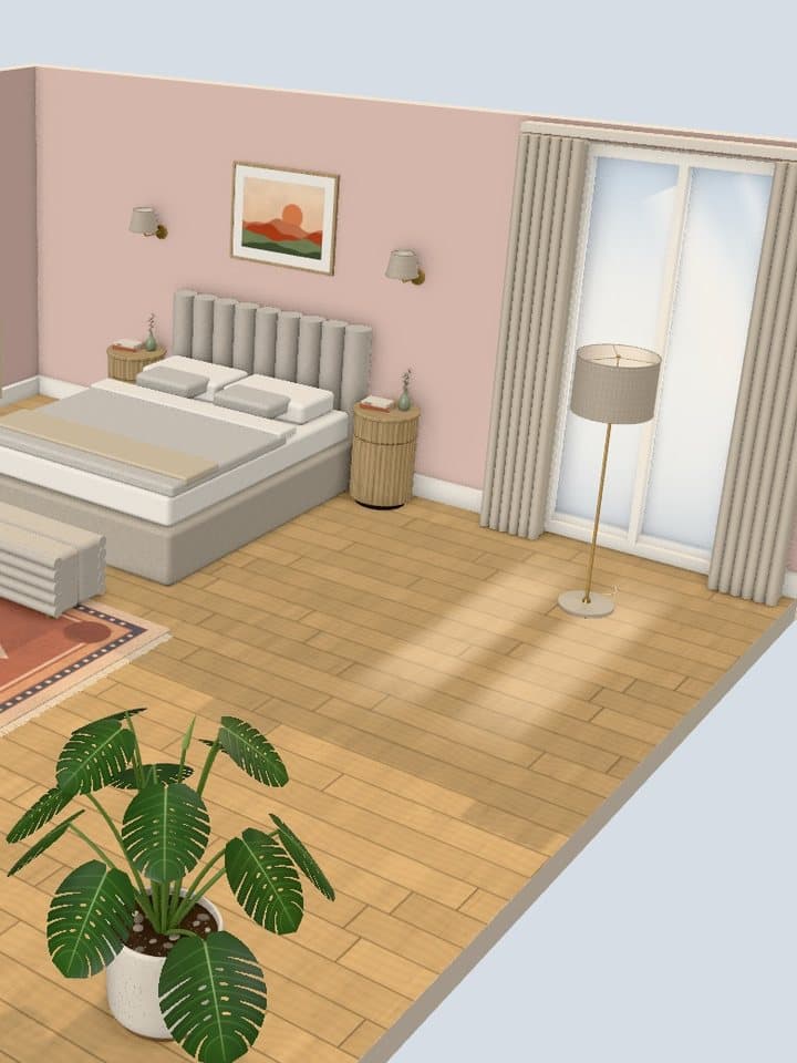 Calm modern bedroom