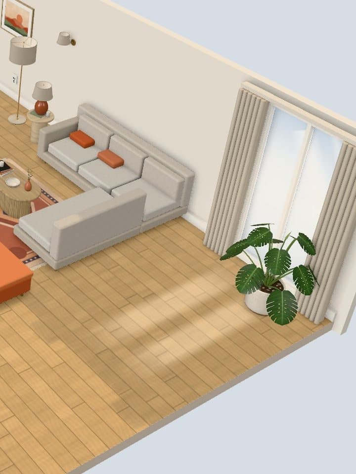 Warm modern lounge
